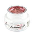 Atica Diamond Gel Red 5ml – open jar showing rich red glitter gel.