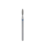 Blue notch medium abrasiveness diamond coating on flame shaped bit