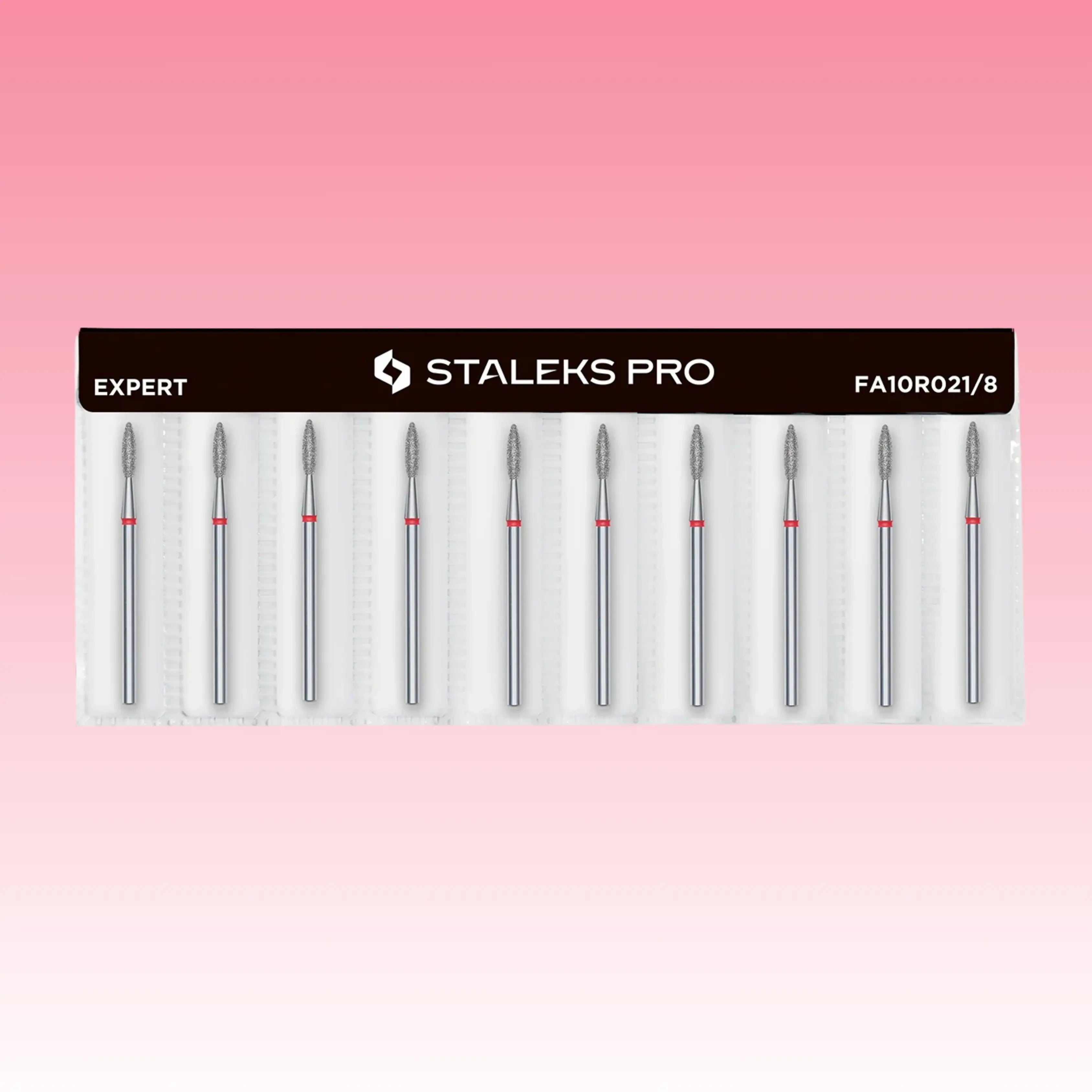 Soft abrasive red nail drill bit for safe and precise manicures and pedicures.