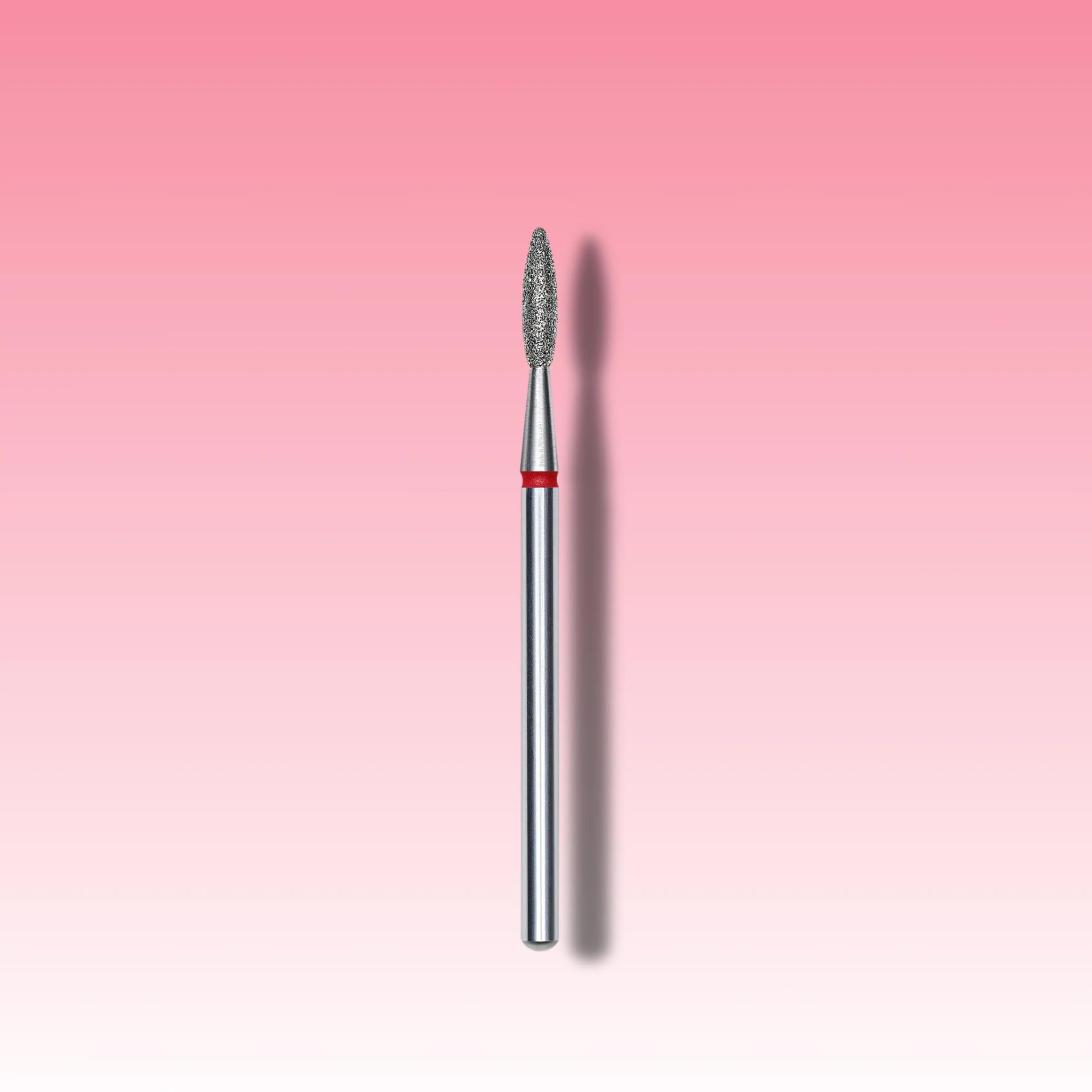 Diamond Nail Drill Bit Flame Red EXPERT – 2.1 mm head, 8 mm working part for gentle cuticle care.