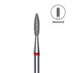 Diamond Nail Drill Bit Flame Red head 2.1 mm 