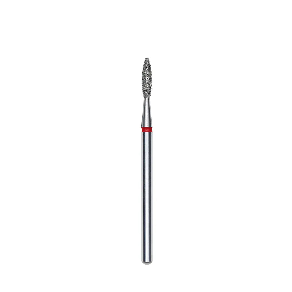 Staleks Pro Expert Diamond Nail Drill Bit Flame Red head 2.1 mm working part 8 mm