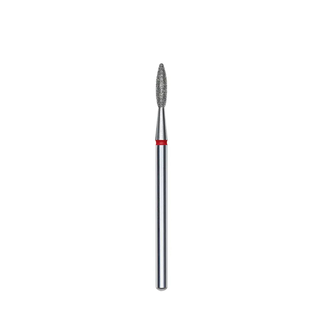 Staleks Pro Expert Diamond Nail Drill Bit Flame Red head 2.1 mm working part 8 mm