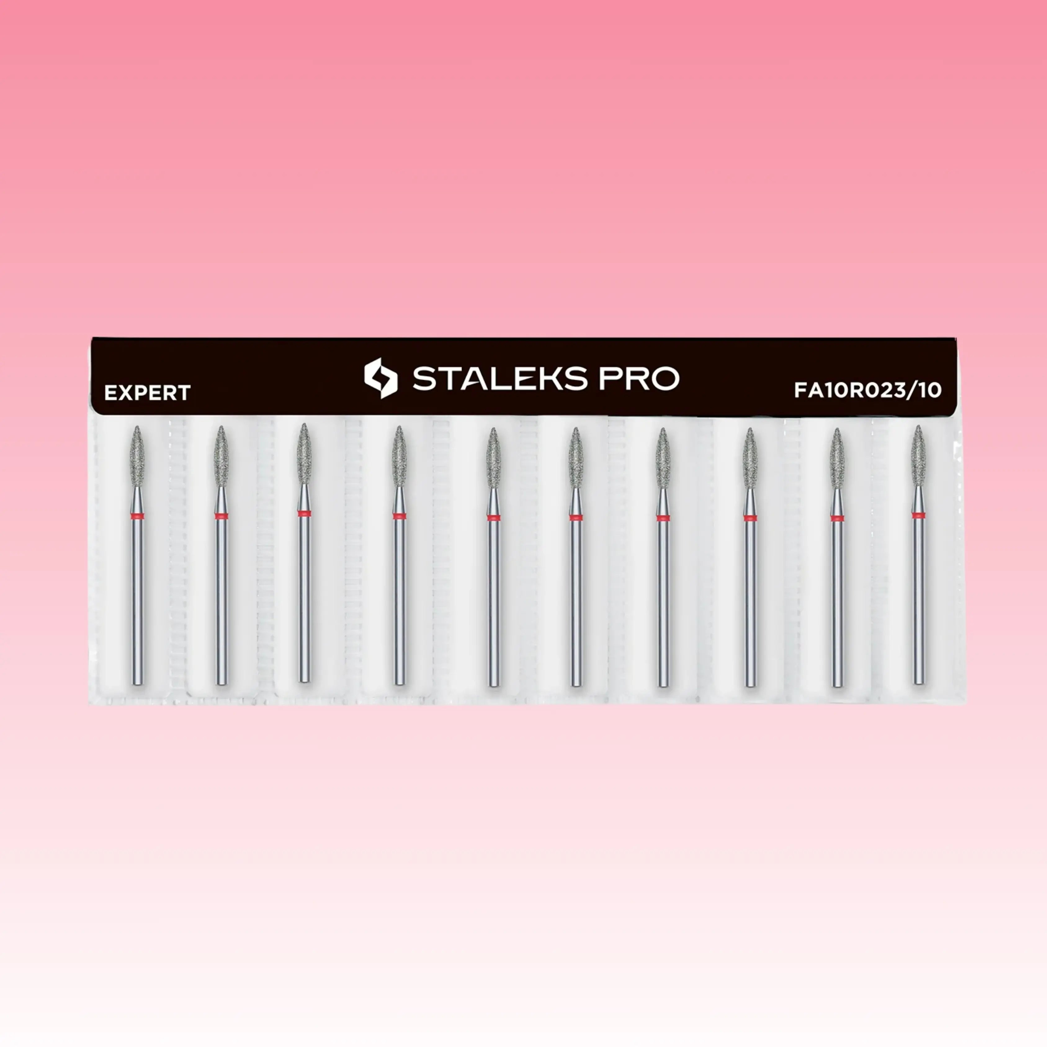Diamond Nail Drill Bit Flame Red EXPERT – 2.3 mm head, 10 mm working part for gentle cuticle care