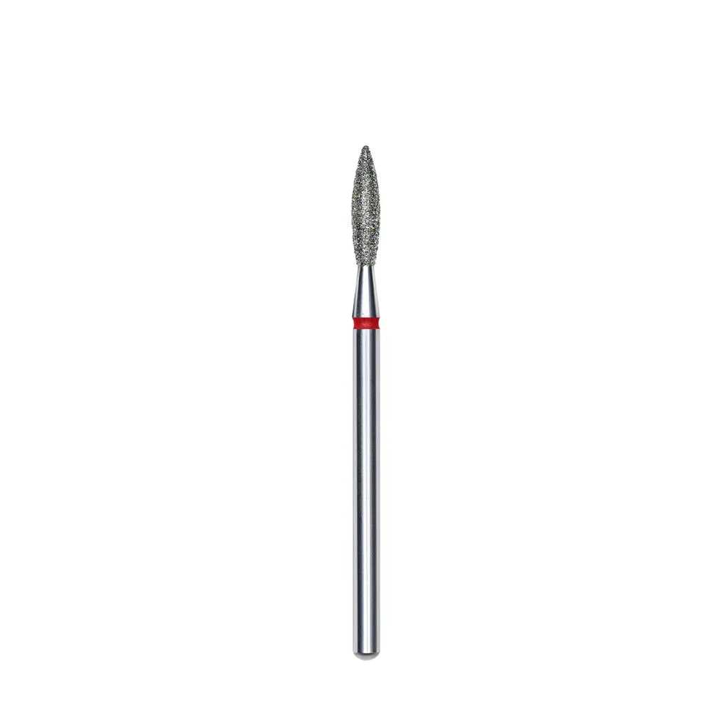 Staleks Pro Expert Diamond Nail Drill Bit Flame Red head 2.3 mm working part 10 mm