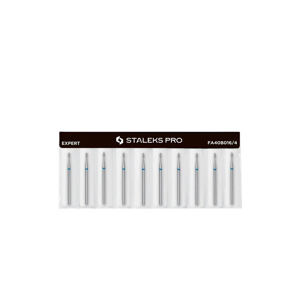 Staleks Pro Expert Diamond Nail Drill Bit Drop Blue head 1.6 mm working part 4 mm