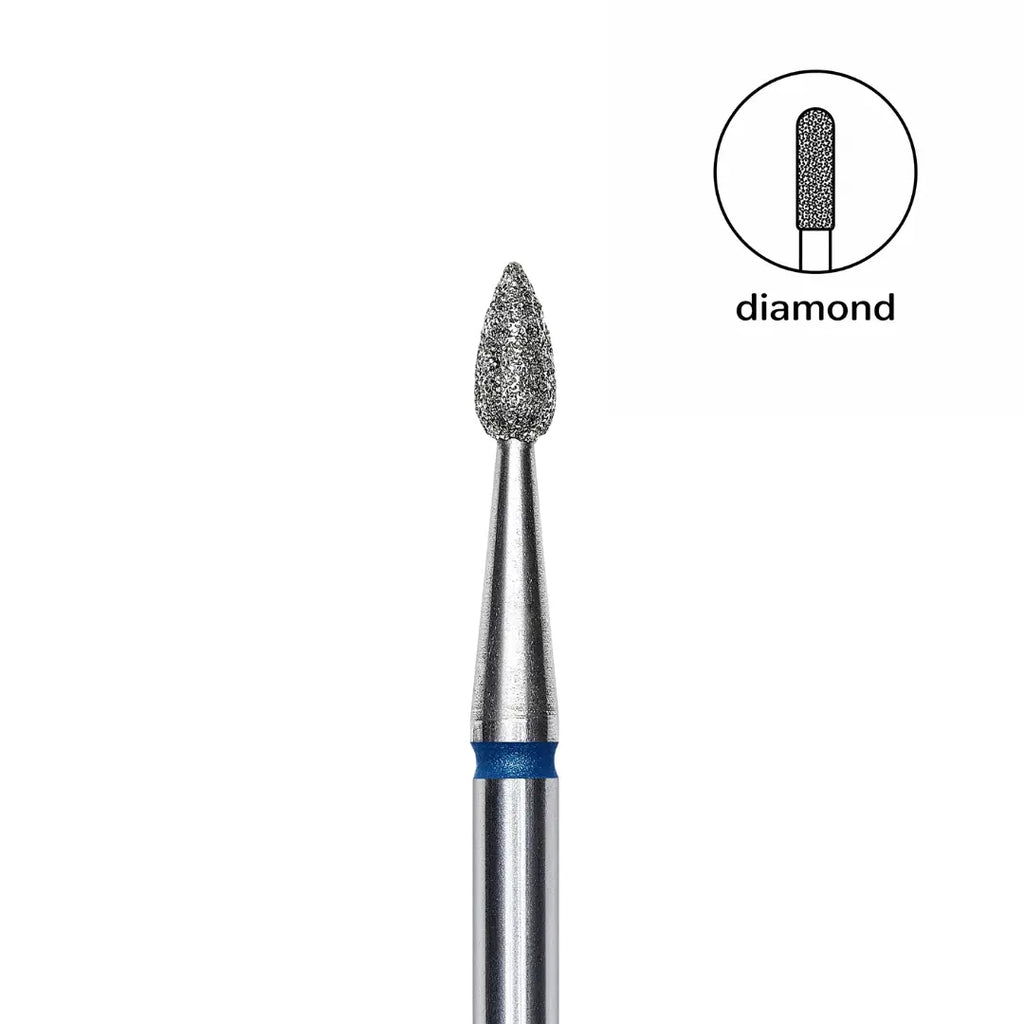 Staleks Pro Expert Diamond Nail Drill Bit Drop Blue head 2.3 mm working part 5 mm