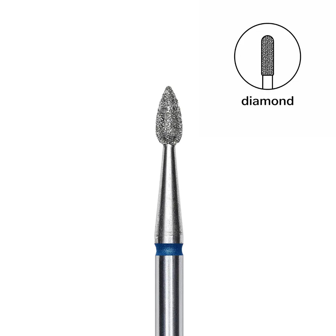 Staleks Pro Expert Diamond Nail Drill Bit Drop Blue head 2.3 mm working part 5 mm