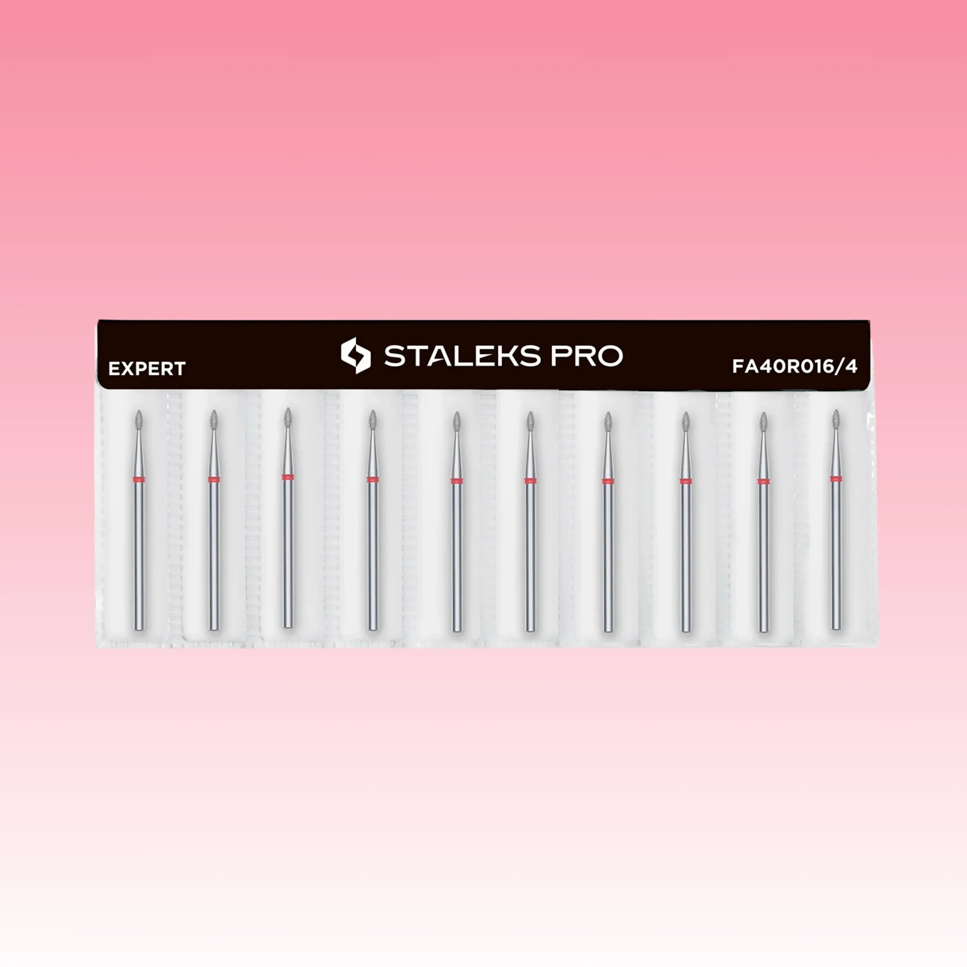 Diamond Nail Drill Bit Drop Red EXPERT – 1.6 mm head, 4 mm working part for gentle cuticle care
