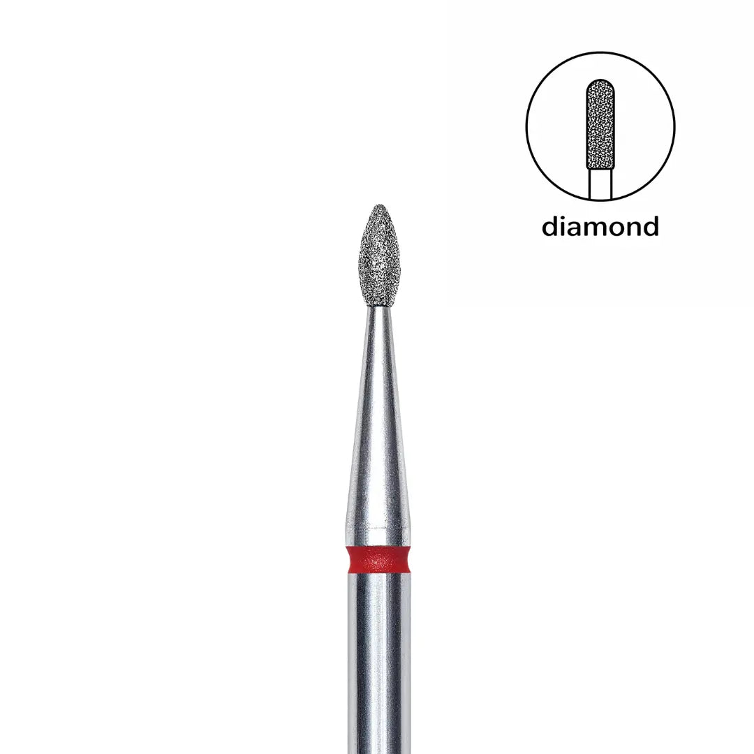 Staleks Pro Expert Diamond Nail Drill Bit Drop Red head 1.6 mm working part 4 mm