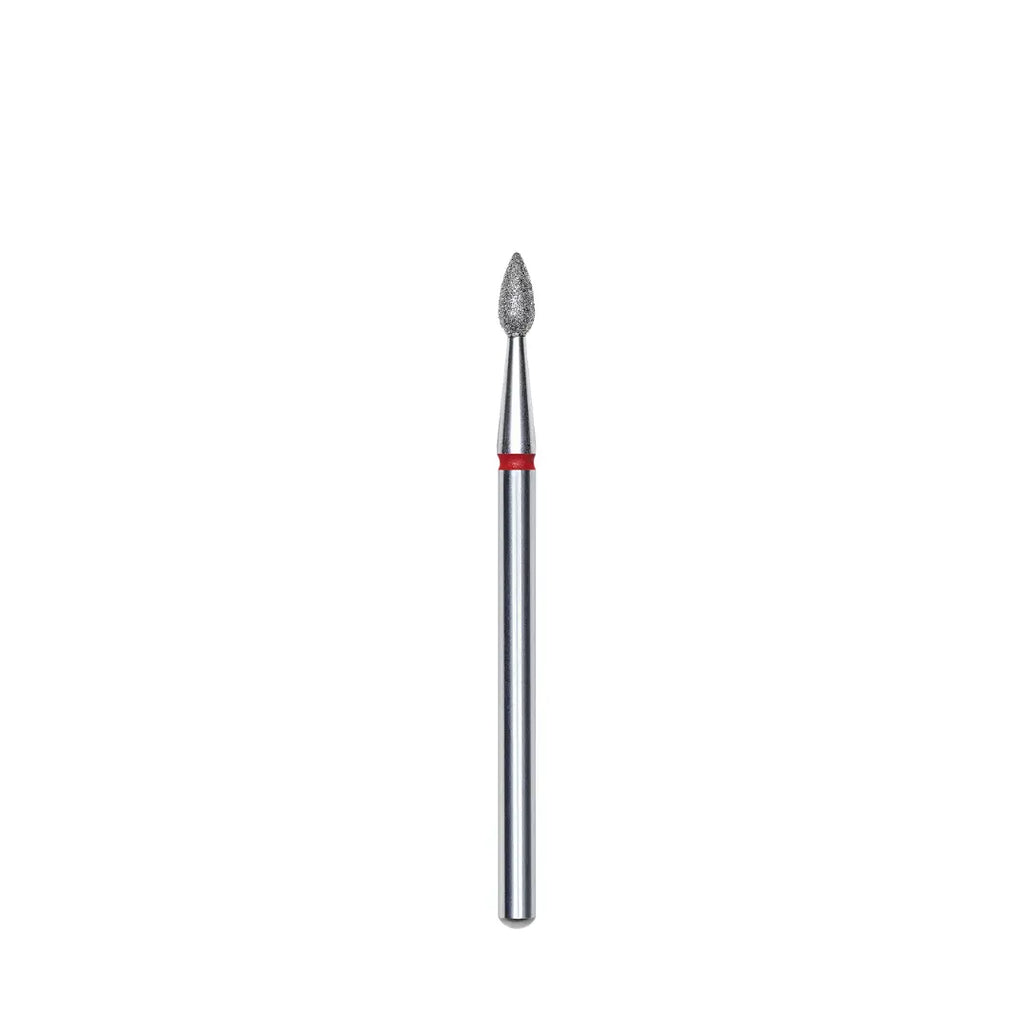 Red notch soft abrasiveness diamond coating on 2.3 mm drop shaped bit