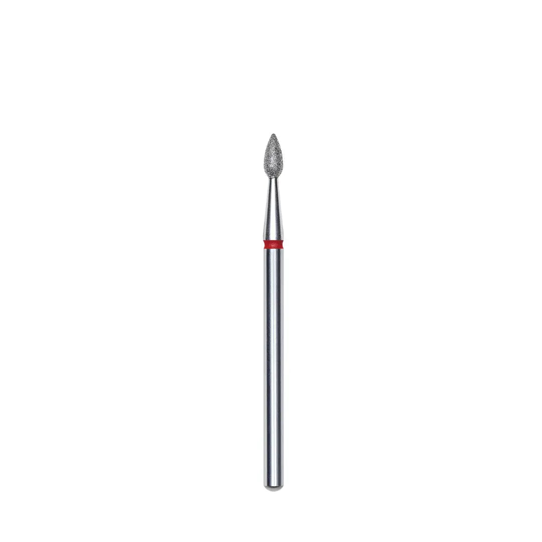 Red notch soft abrasiveness diamond coating on 2.3 mm drop shaped bit
