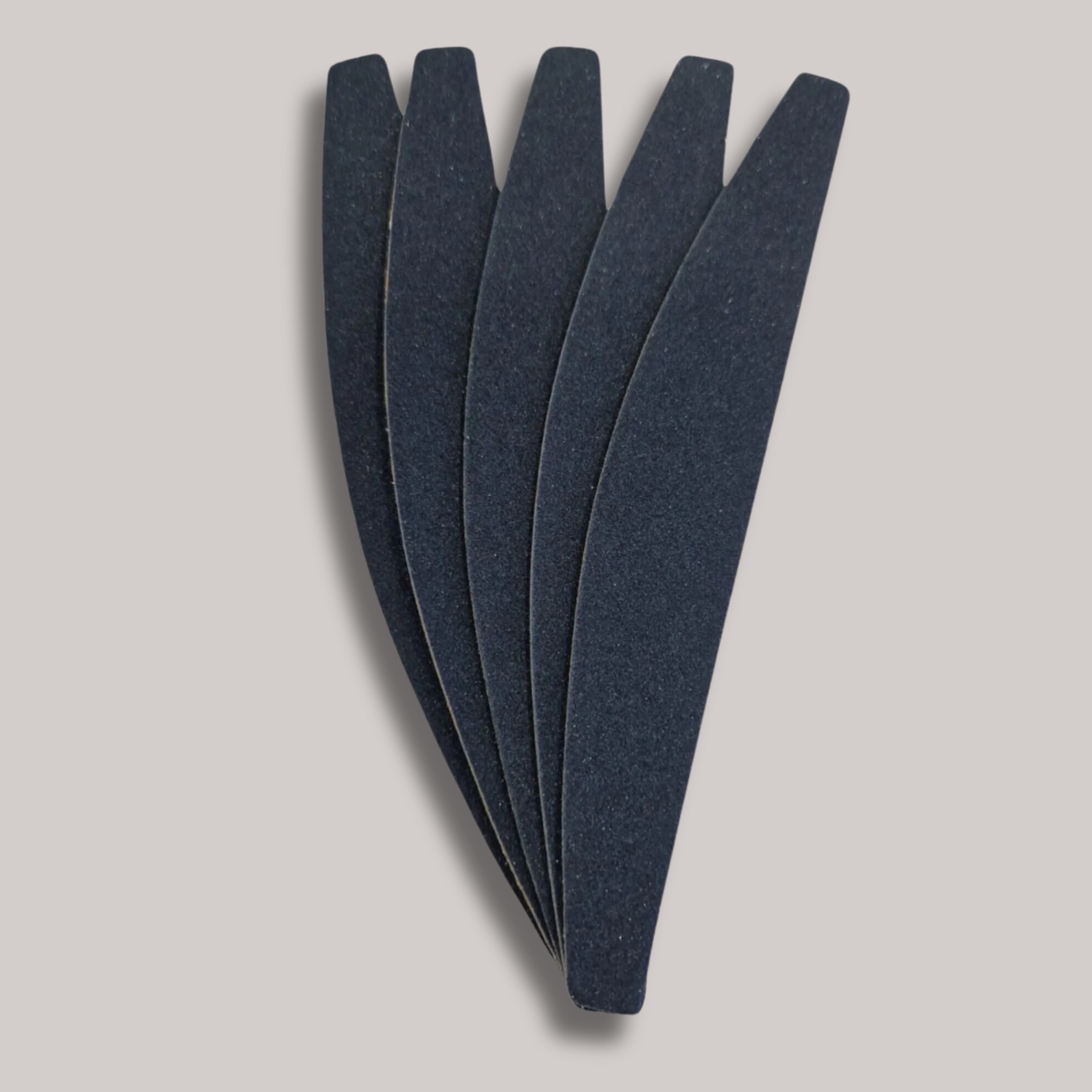 ProSteril Self-Adhesive Nail File Abrasives BANANA 100 Grit, 1 mm thickness, half-moon shape, 50 pcs, for natural and artificial nails.

