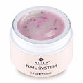 Jar of Atica Professional nail system gel on a white background