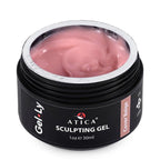Atica GEL-LY Builder Gel Cover Beige 30ml jar, jelly texture builder gel for french manicure