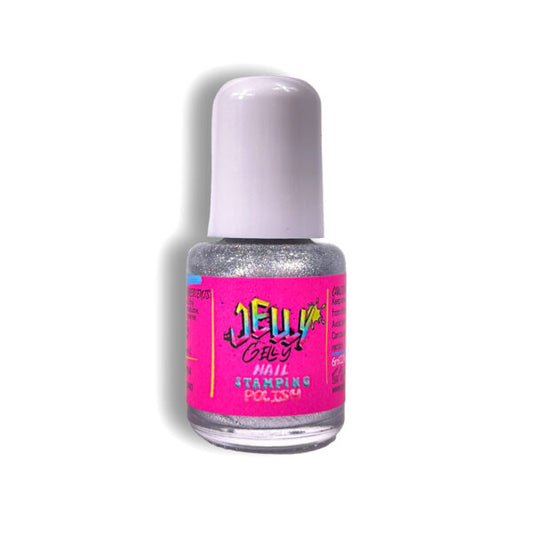Jelly Gelly Stamping Nail Polish Silver - 6ml.