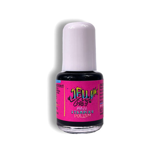 Jelly Gelly Stamping Nail Polish Black - 6ml.