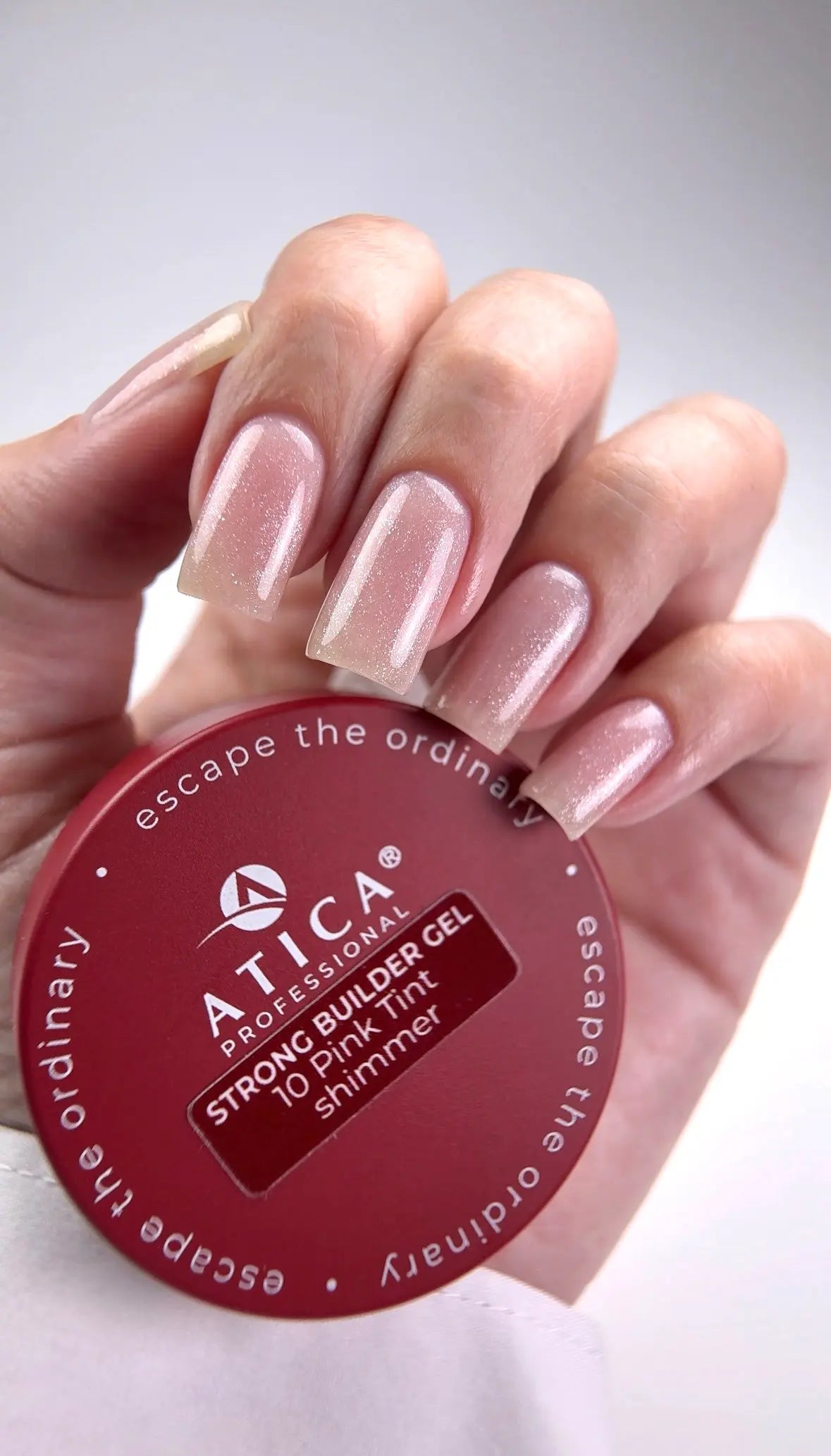 Strong Cover Gel – Pink Tint Shimmer 30ml.