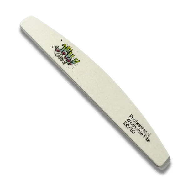 Jelly Gelly Nail File White 100/180 – Professional Half-Moon Nail File