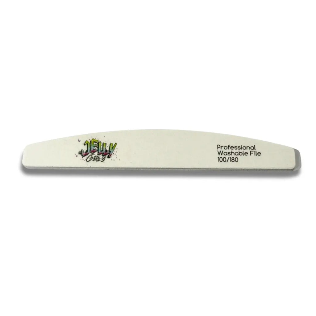 Jelly Gelly Nail File White 100/180 – Professional Half-Moon Nail File