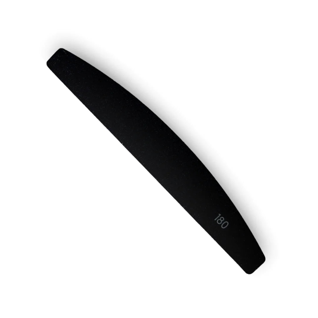 Jelly Gelly Self-Adhesive Nail File Abrasives, 20 pcs, with 180 grit and a half-moon shape for precise filing.

