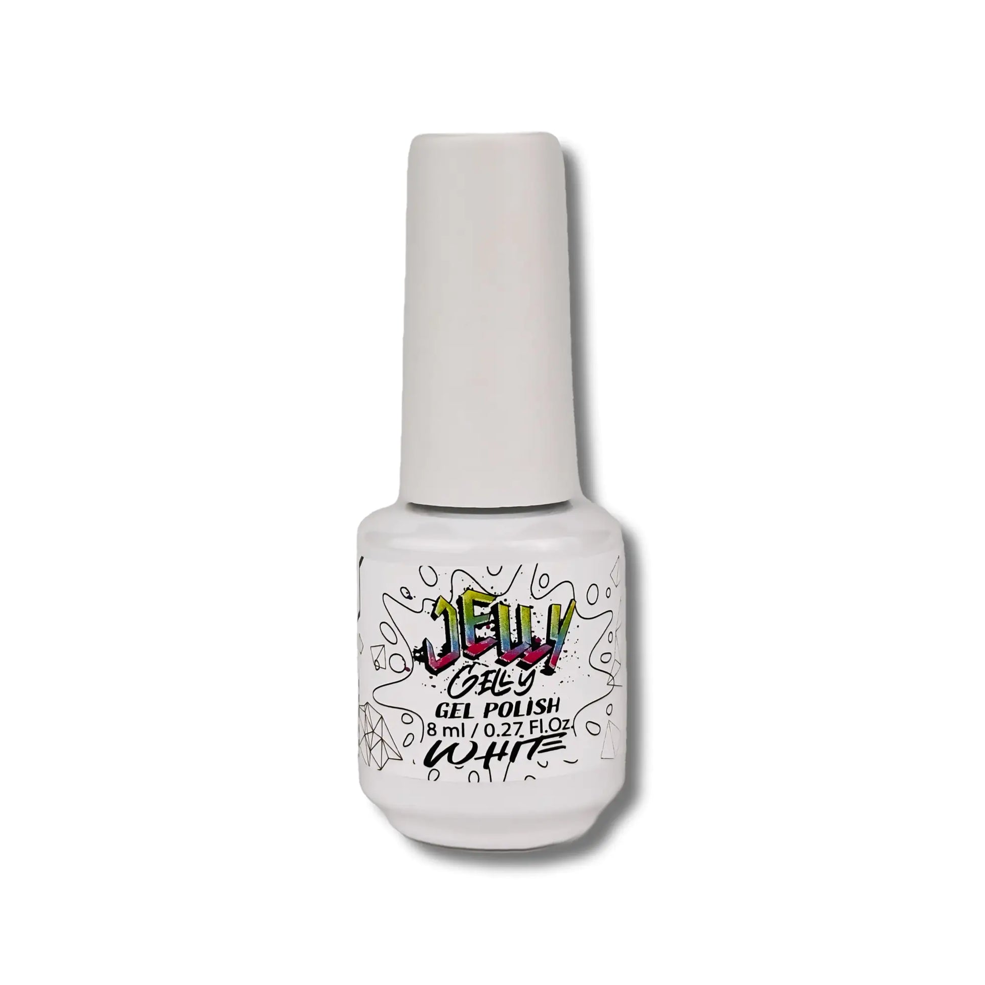 Jelly Gelly Gel Nail Polish White – crisp white gel polish in an 8ml bottle.