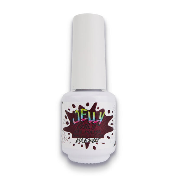 Jelly Gelly Gel Nail Polish Merlot – luxurious deep red gel polish in an 8ml bottle.