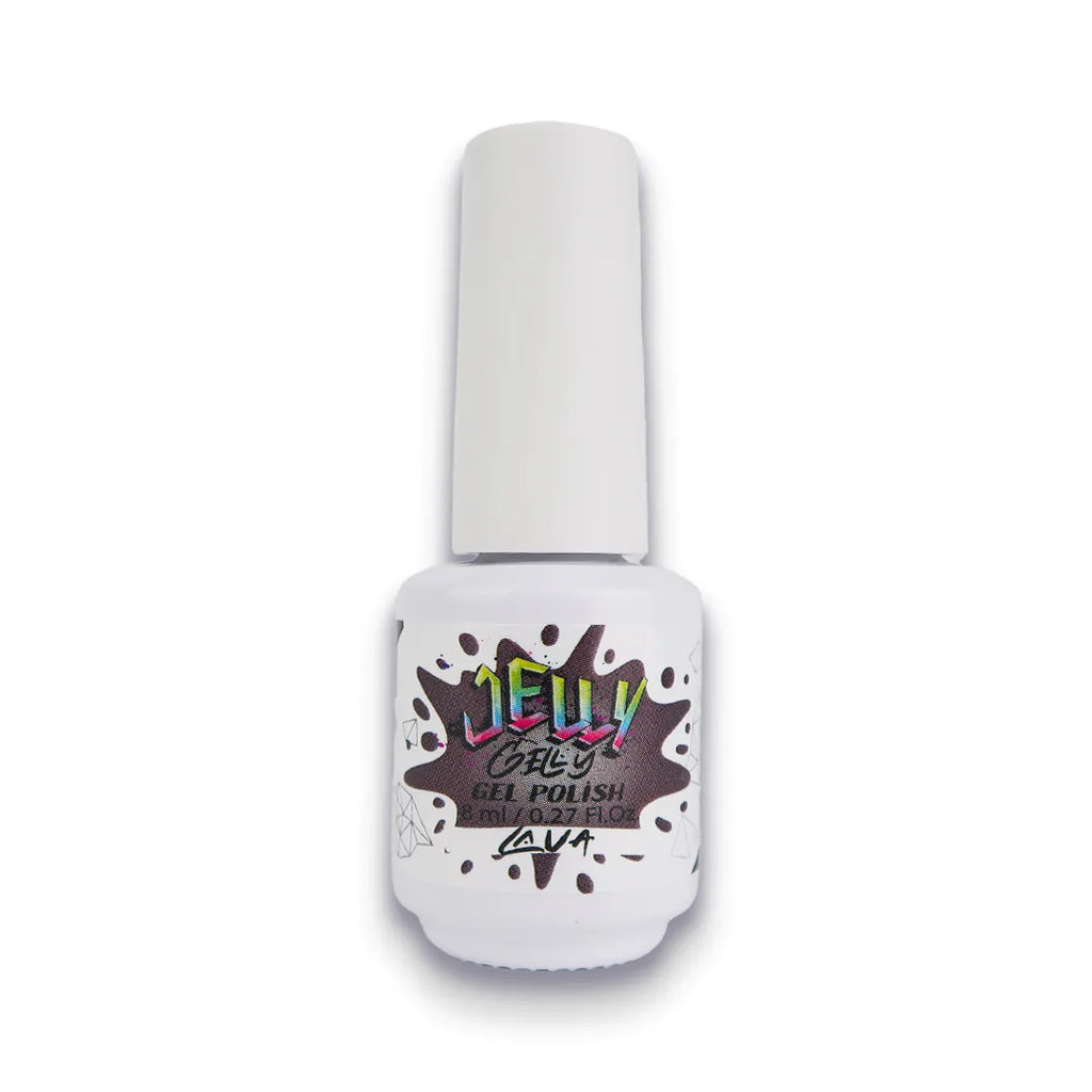 Jelly Gelly Gel Nail Polish Lava – elegant gray gel polish in an 8ml bottle.