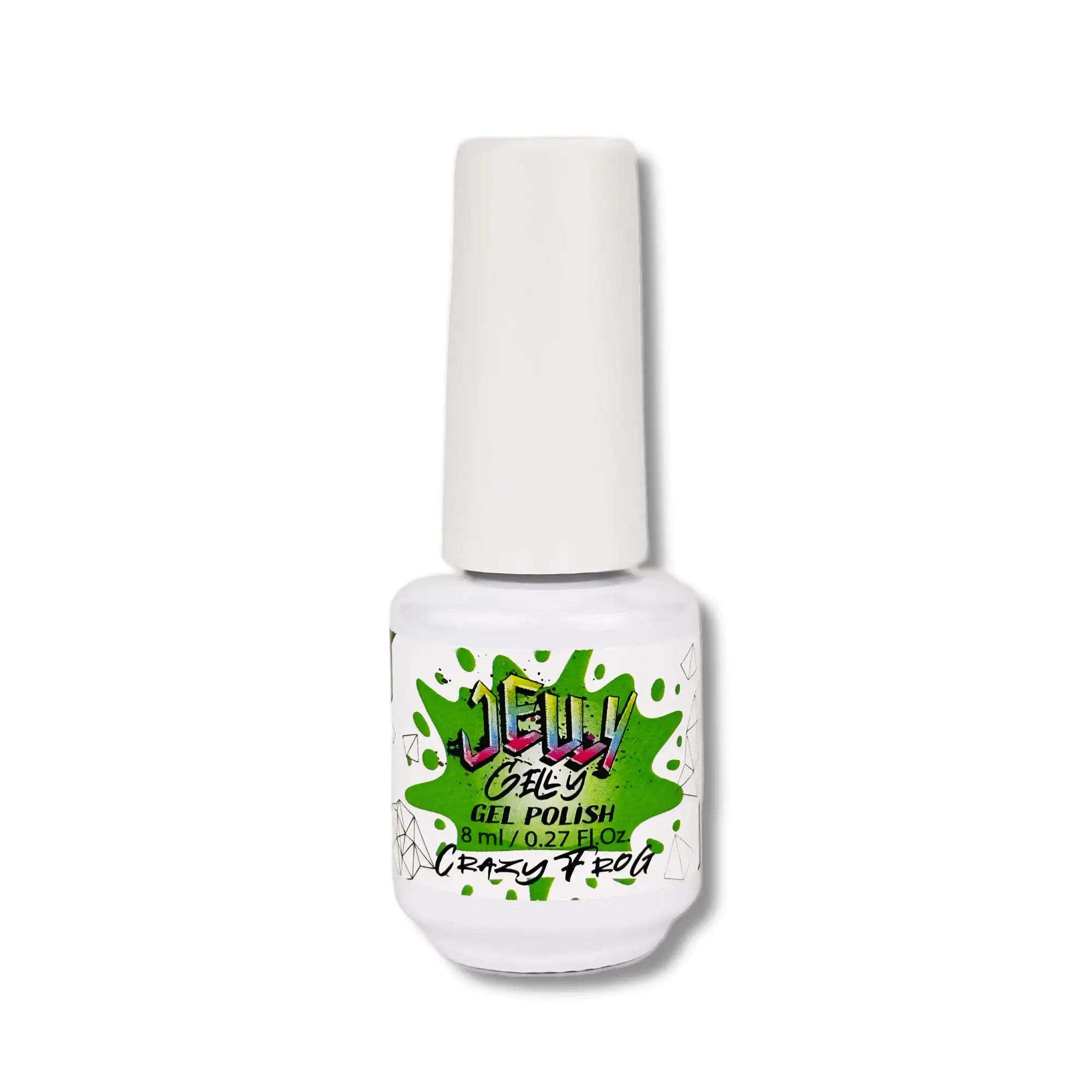 Jelly Gelly Gel Nail Polish Crazy Frog – bold, vibrant gel polish in an 8ml bottle.
