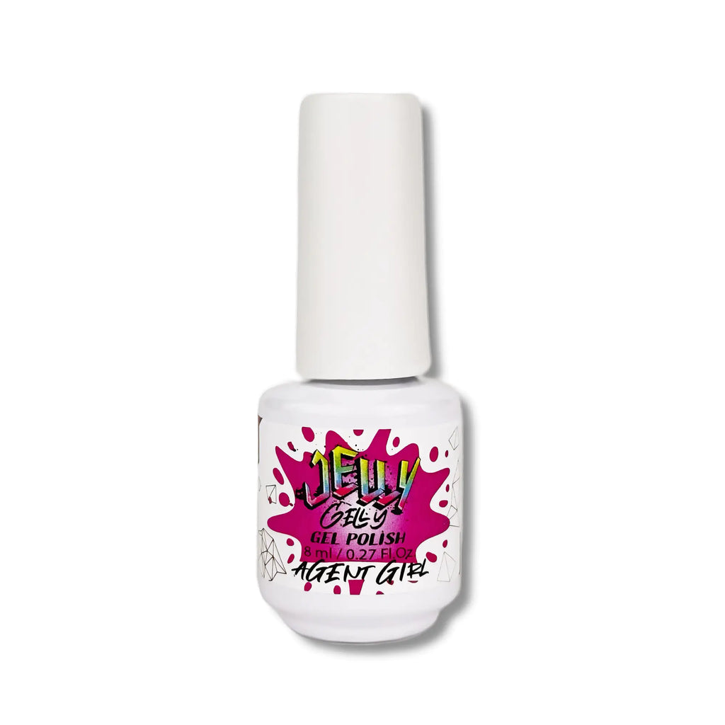 Jelly Gelly Gel Nail Polish Agent Girl – bold, vibrant gel polish in an 8ml bottle.