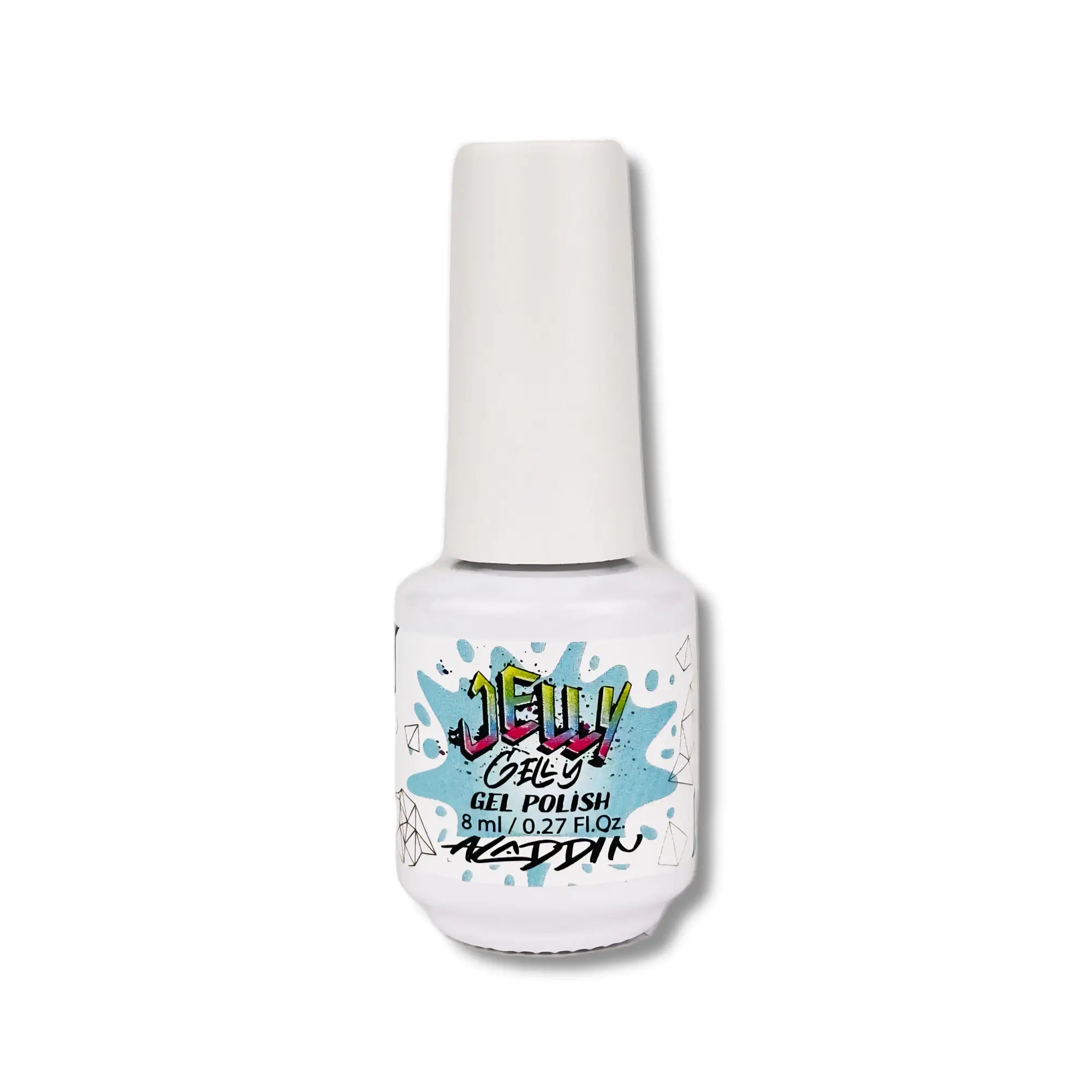 Jelly Gelly Gel Nail Polish Aladdin 8ml bottle with vibrant color, perfect for long-lasting manicures.

