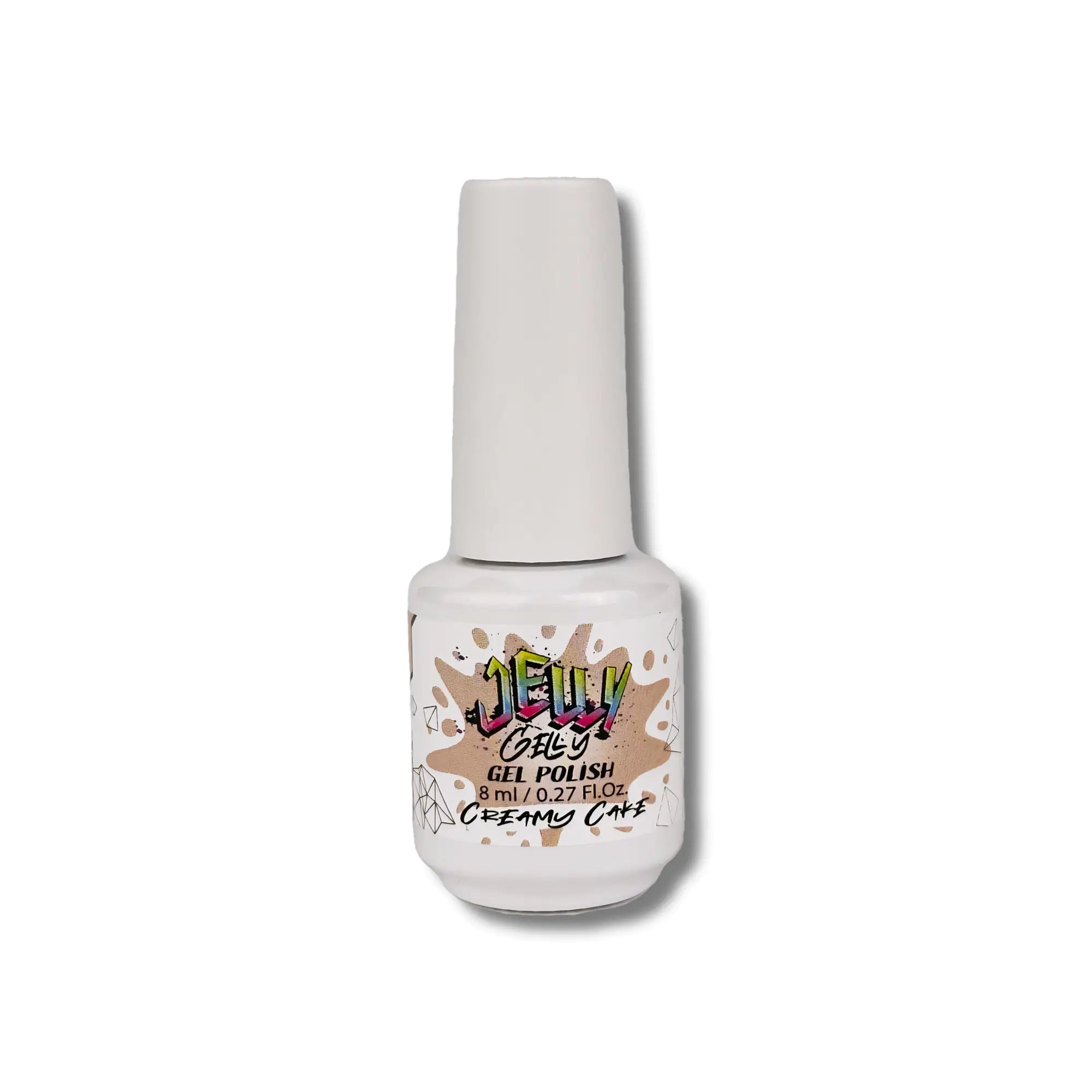 Jelly Gelly Gel Nail Polish Creamy Cake – soft, creamy-toned gel polish in an 8ml bottle.
