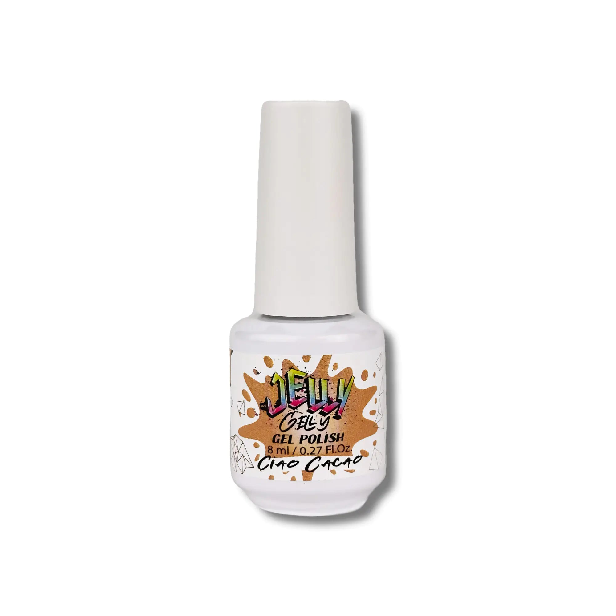 Jelly Gelly Gel Nail Polish Ciao Cacao – deep brown gel polish in an 8ml bottle.
