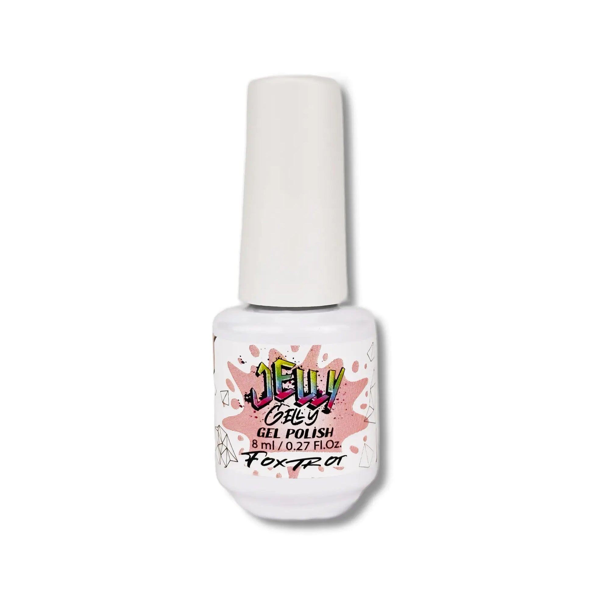 Jelly Gelly Gel Nail Polish Foxtrot – vibrant, high-gloss gel polish in an 8ml bottle.