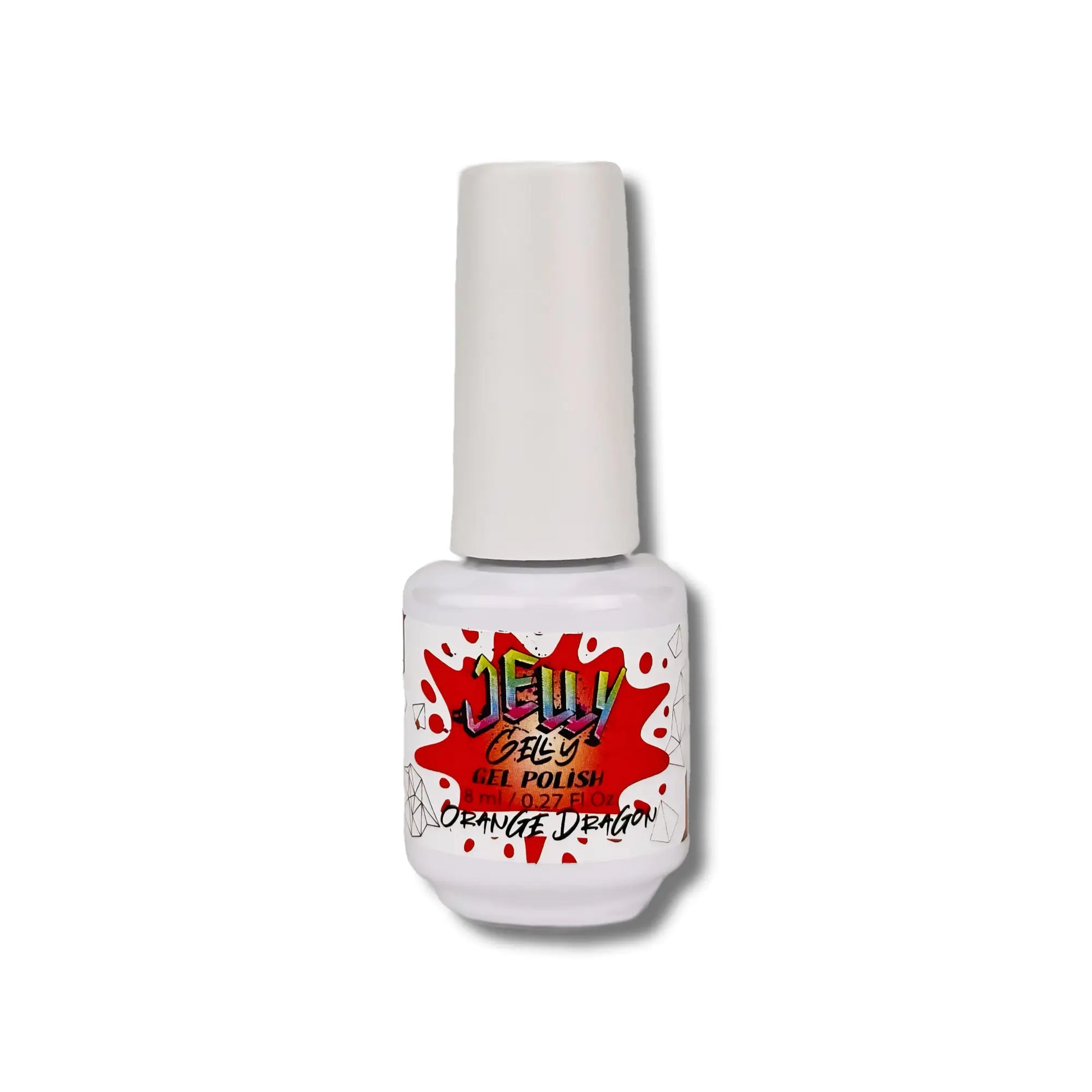 Jelly Gelly Gel Nail Polish Orange Dragon – an 8ml bottle of bold, fiery orange gel polish.