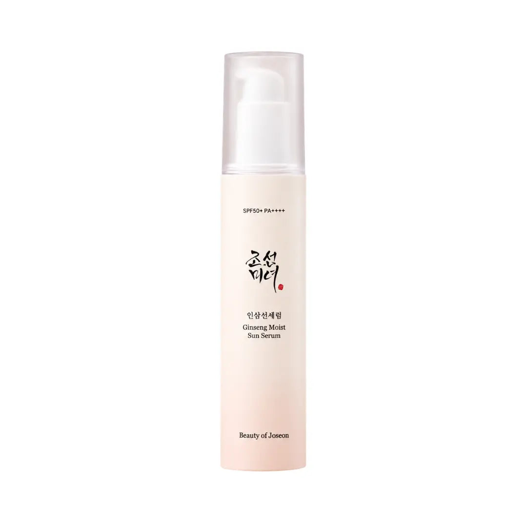 Beauty of Joseon Ginseng Moist Sun Serum SPF50+ 50ml bottle, hydrating sunscreen