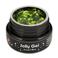 Atica Jolly Gel Green 8ml – open jar with bright green glitter gel.

