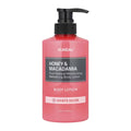 KUNDAL Honey & Macadamia Pure Body Lotion White Musk 500ml pump bottle, hydrating musk-scented body moisturiser