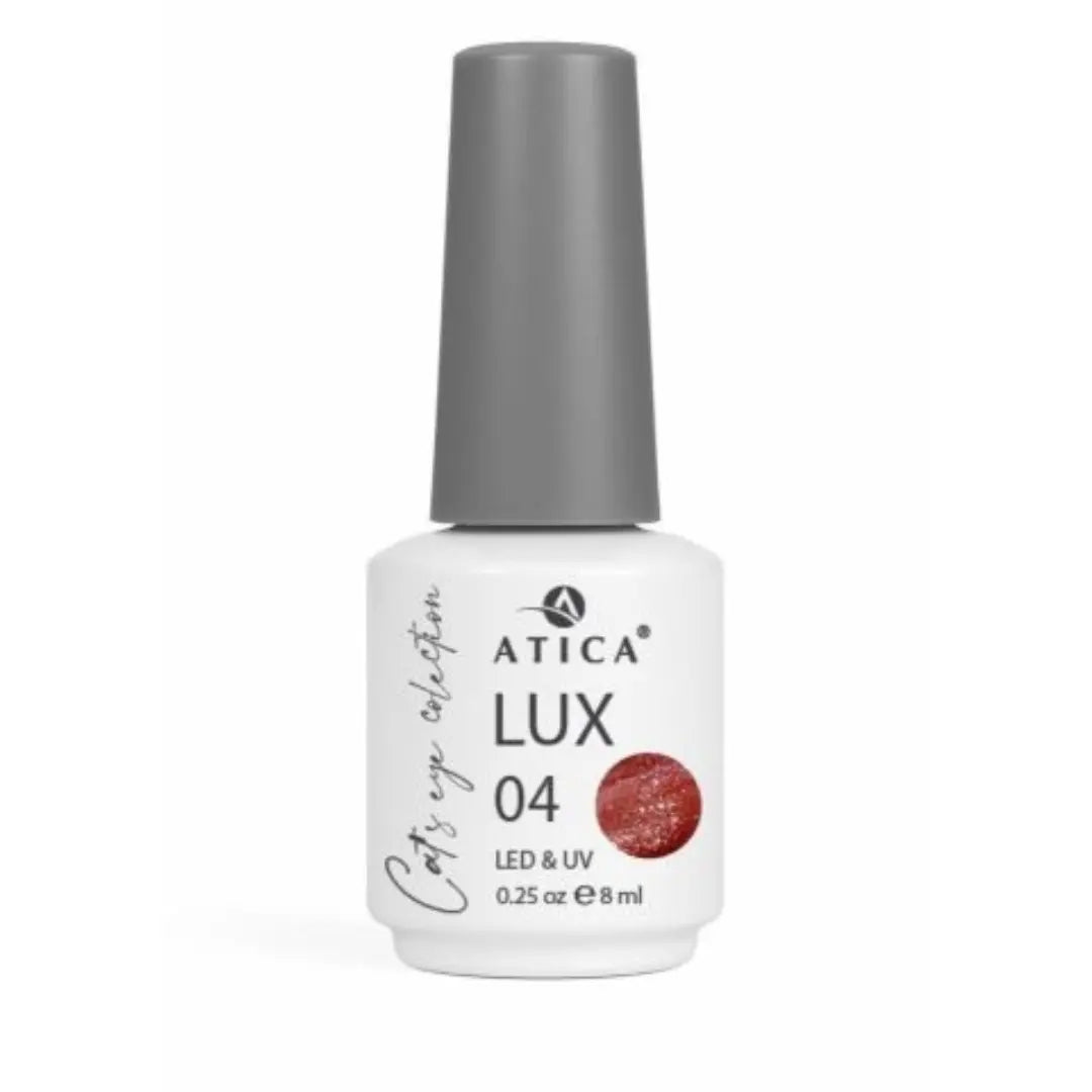 Atica Gel Polish Cat Eye Lux 04 – Cherry Red Satin Cat-Eye Effect 8ml