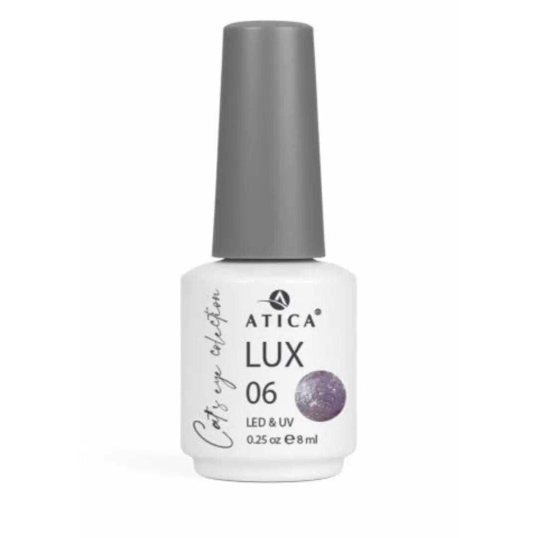 Atica Gel Polish Cat Eye Lux 06 – Mauve Purple Satin Cat-Eye Effect 8ml