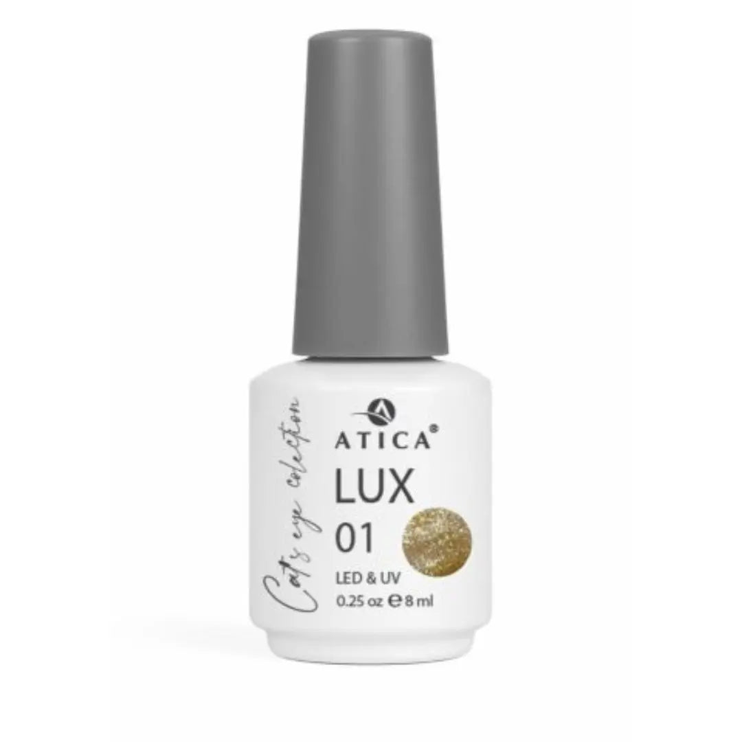 Atica Gel Polish Cat Eye Lux 01 – Chocolate Gold Shimmer Cat-Eye Effect 8ml