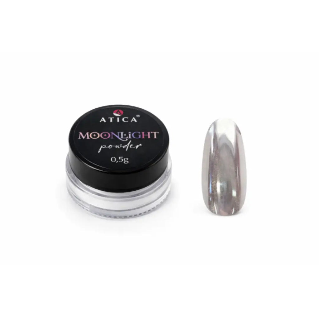 Moonlight Nail Powder 02 in a 0.5g jar with mirror chameleon finish