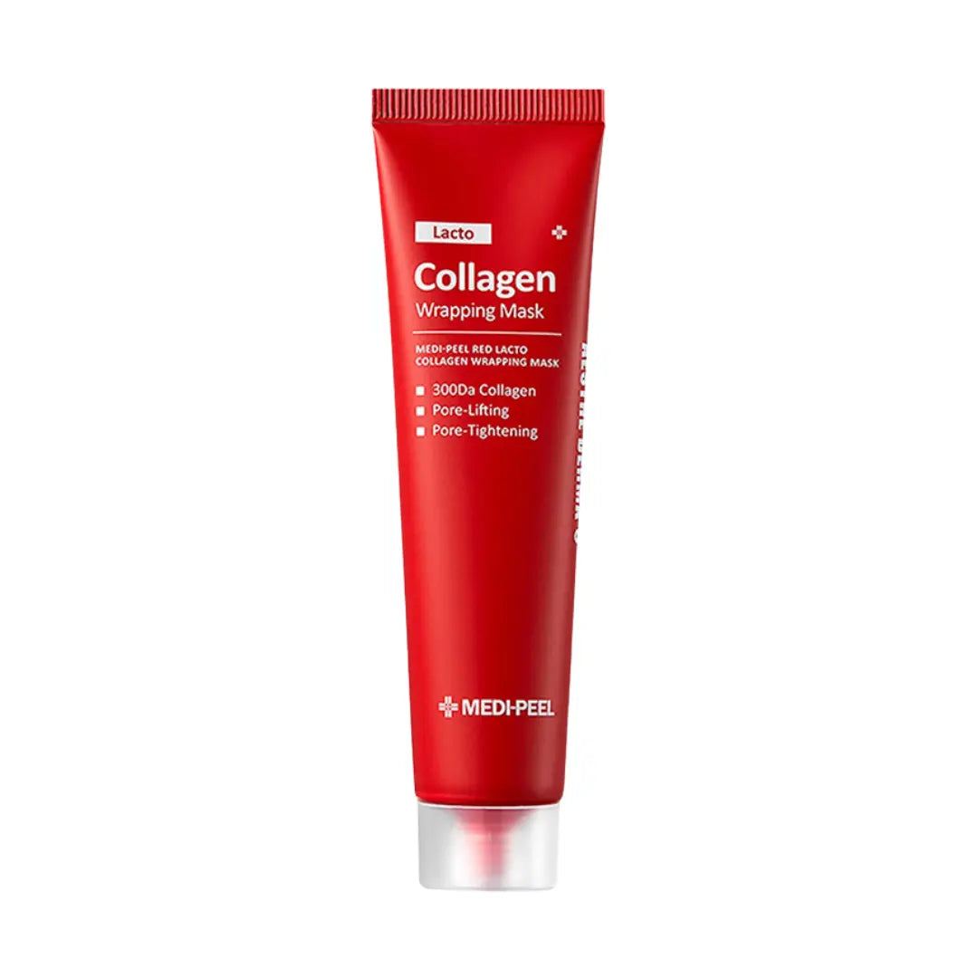 MediPeel Red Lacto Collagen Wrapping Mask 70ml jar, pore-tightening peel-off mask for oily combination skin