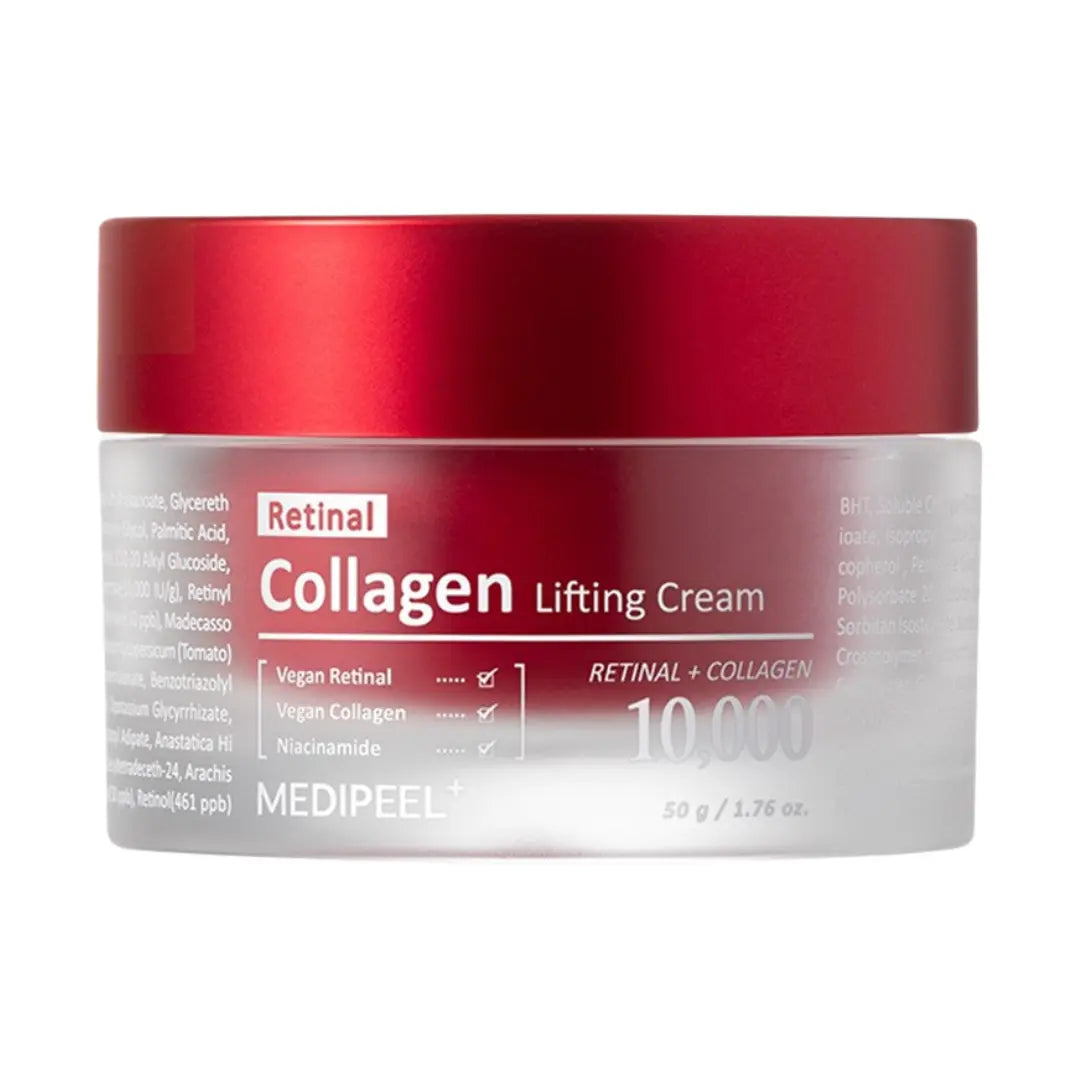 MediPeel Retinal Collagen Lifting Cream 50ml jar, two-phase anti-ageing cream with retinal and collagen