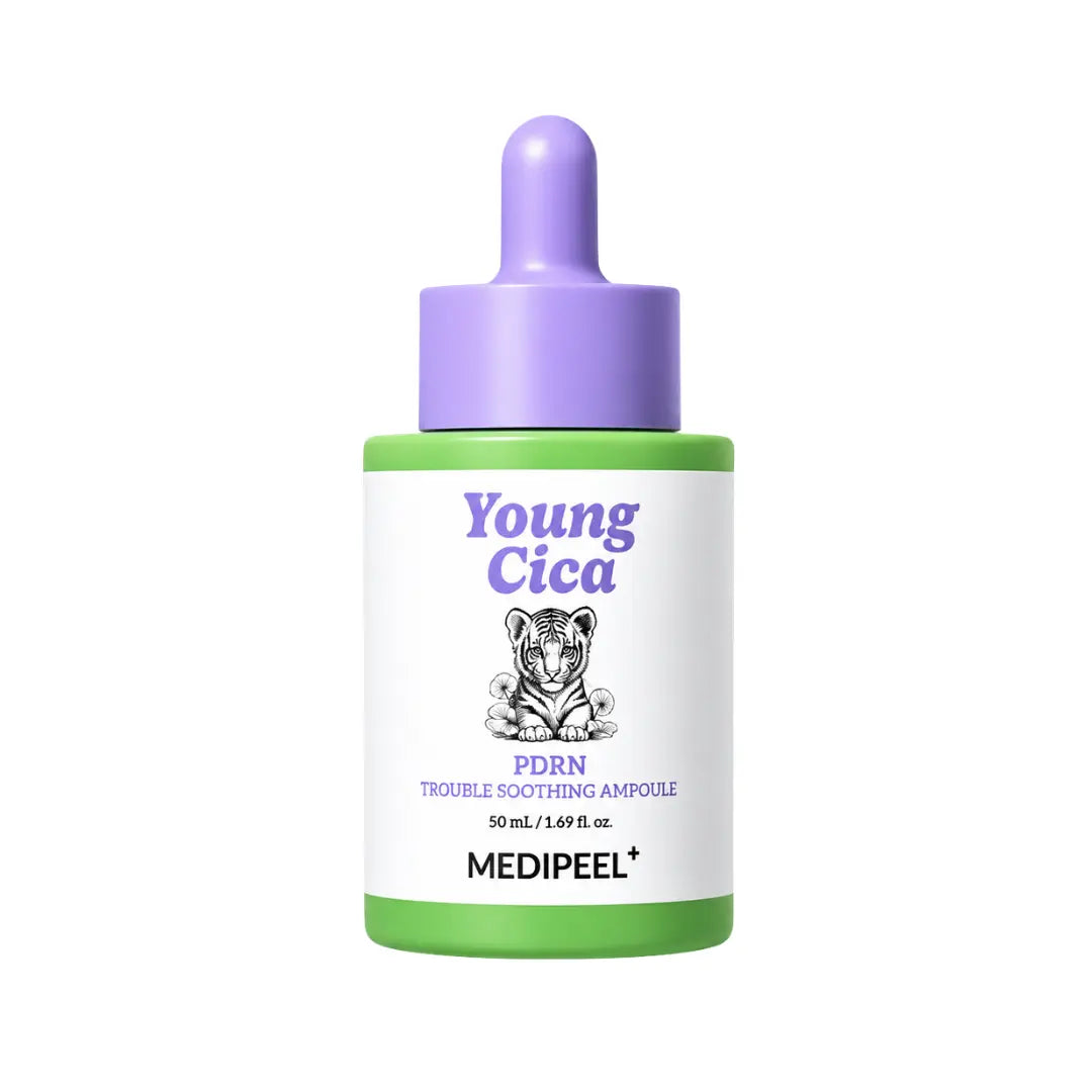 MEDIPEEL Young Cica PDRN Trouble Soothing Ampoule 50ml box, vegan PDRN serum for acne-prone and irritated skin