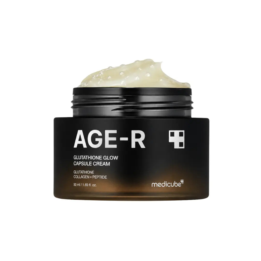 Medicube AGE-R Glutathione Glow Capsule Cream 50ml jar, brightening moisturiser with glutathione capsules
