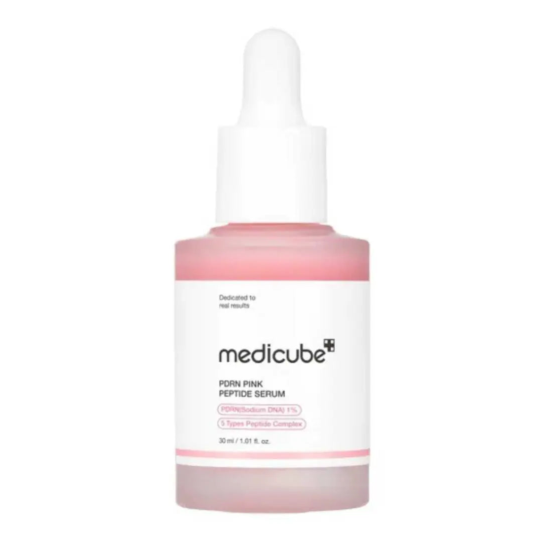 Medicube PDRN Pink Peptide Serum 30ml bottle, anti-aging skincare
