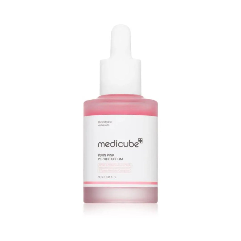Medicube PDRN Pink Peptide Serum 30ml bottle, anti-aging skincare