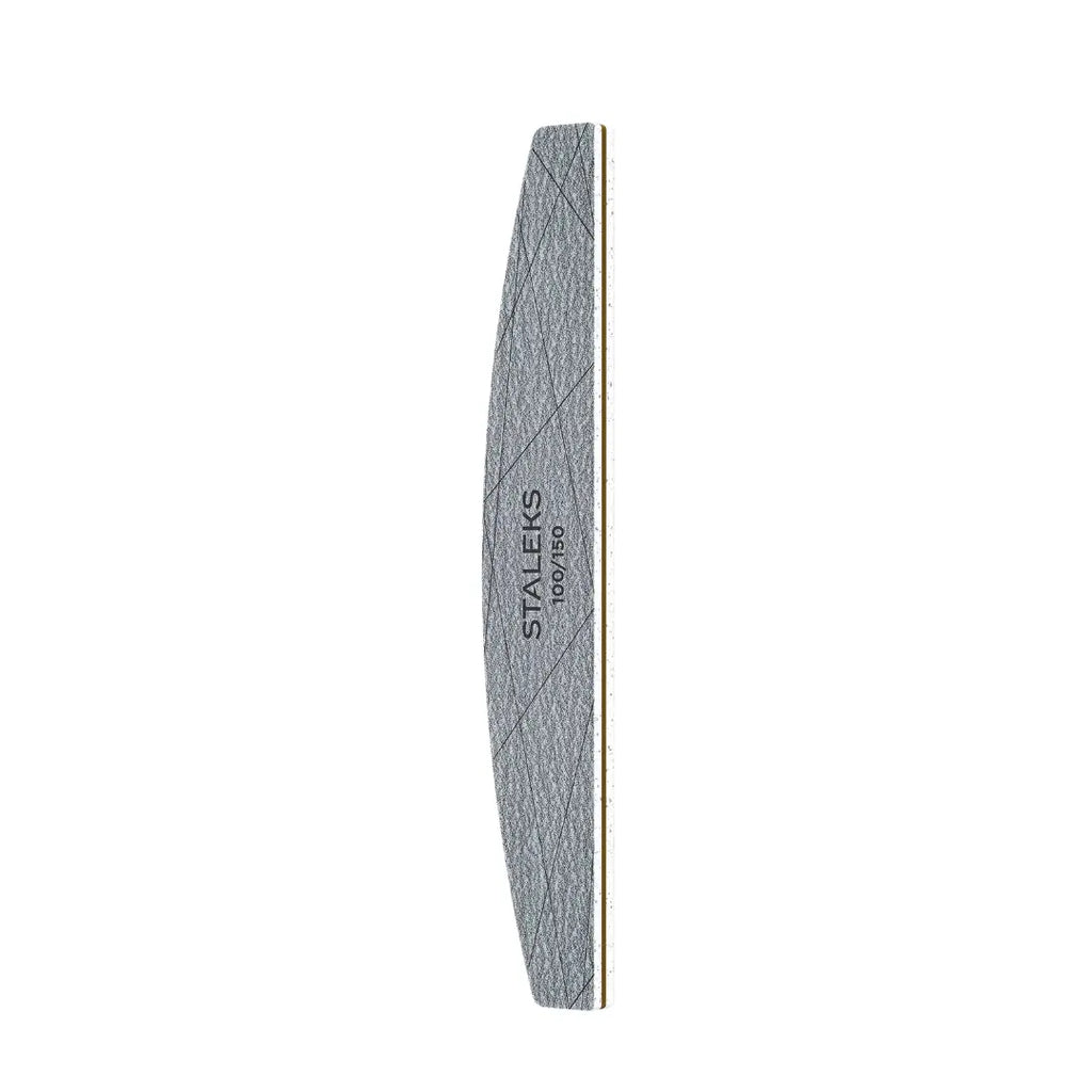 Staleks Smart 40 crescent mineral nail files 100/150 grit, 25-piece pack, single-use gray nail files