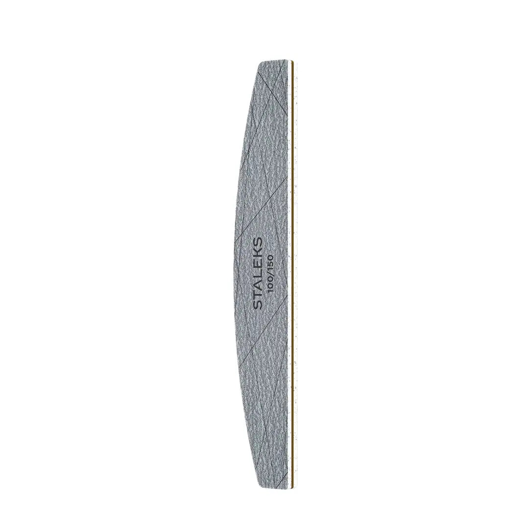 Staleks Smart 40 crescent mineral nail files 100/150 grit, 25-piece pack, single-use gray nail files